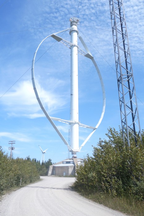 a large vertical axis wind turbine