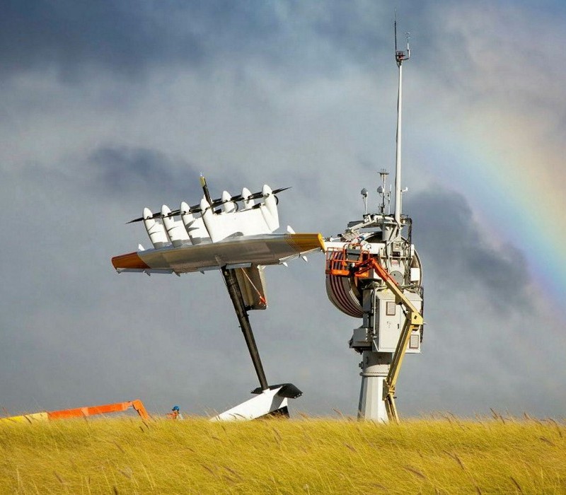 a large vertical axis wind turbine